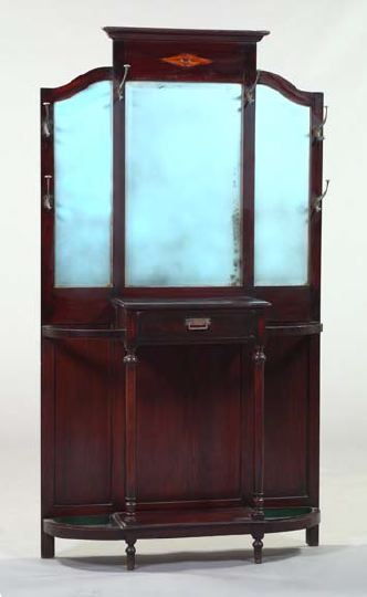 English Art Deco Stained Mahogany