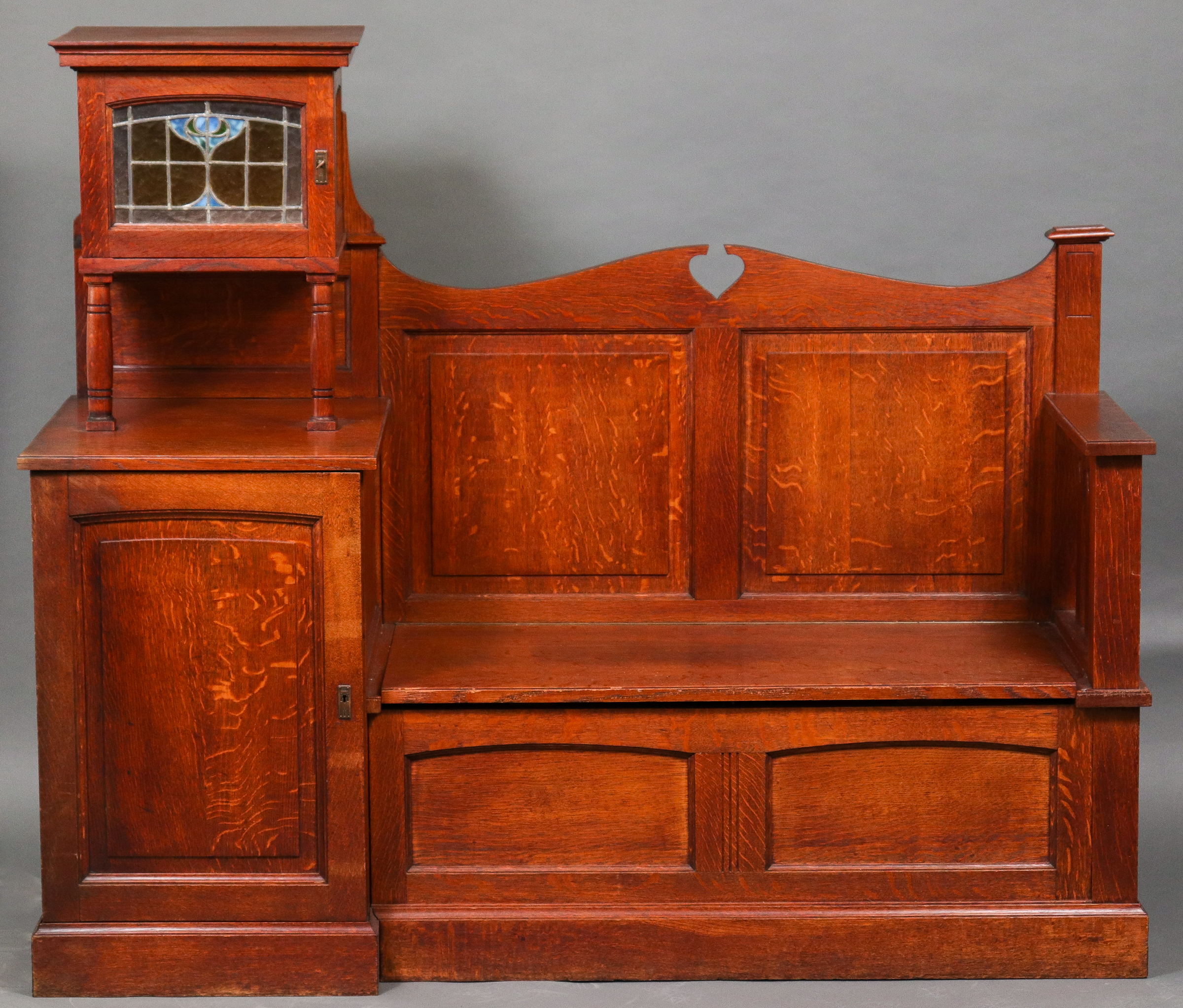 ENGLISH ARTS & CRAFTS HALL BENCH