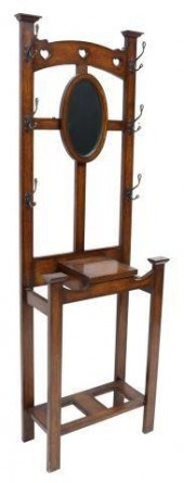ENGLISH ARTS & CRAFTS OAK MIRR