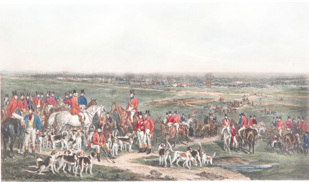 ENGLISH "ASCOT HEATH" HUNT PRINT.