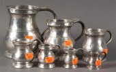English assembled set of six b