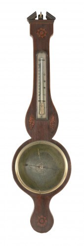 ENGLISH BANJO BAROMETER 19TH C