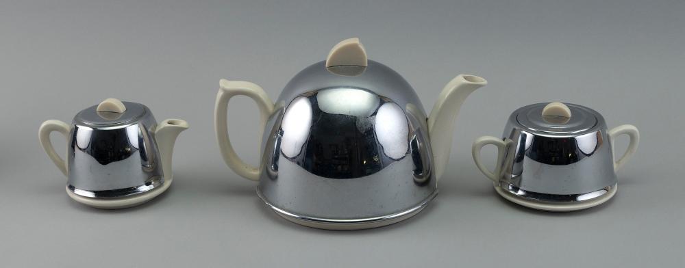 ENGLISH BAUHAUS CHROME-PLATED TEA