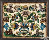 ENGLISH BEADWORK ON SILK PICTU