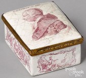 ENGLISH BILSTON ENAMEL BOX, 18