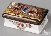 ENGLISH BILSTON ENAMEL BOX, 18