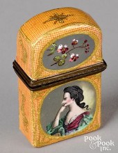 ENGLISH BILSTON ENAMEL ETUI, 1