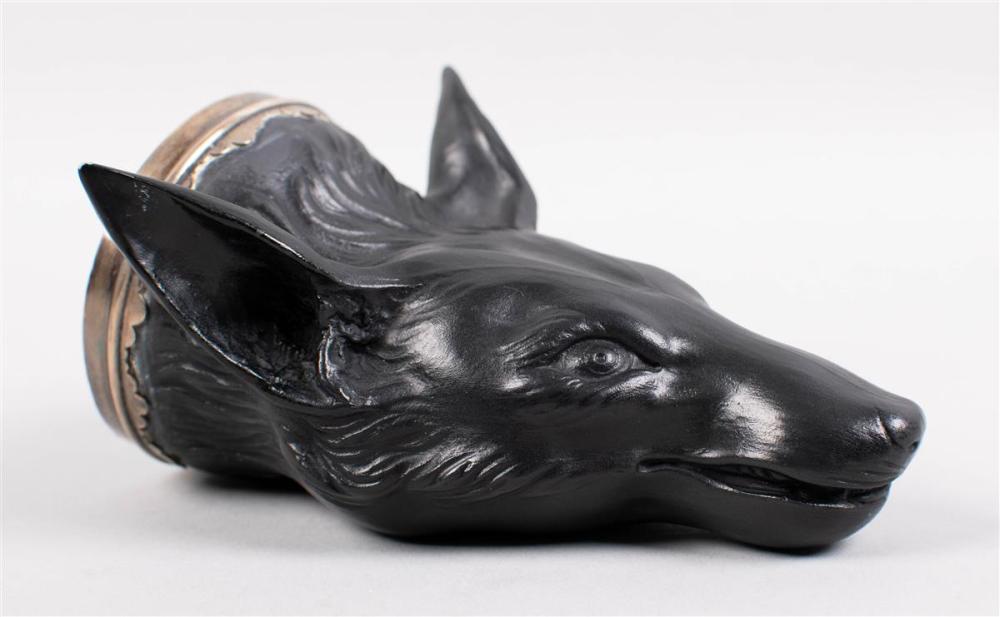 ENGLISH BLACK BASALT FOX HEAD