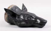 ENGLISH BLACK BASALT FOX HEAD