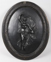 ENGLISH BLACK BASALT OVAL CAME