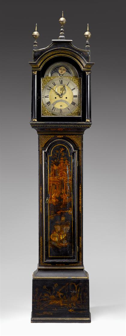 English black japanned tallcase