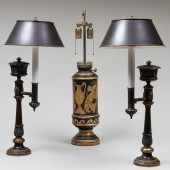 ENGLISH BLACK PAINTED AND PARC