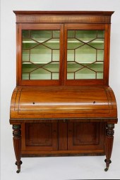 ENGLISH BLONDE MAHOGANY CYLIND