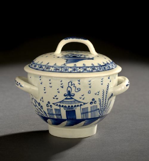 English Blue and White Delft Caudle