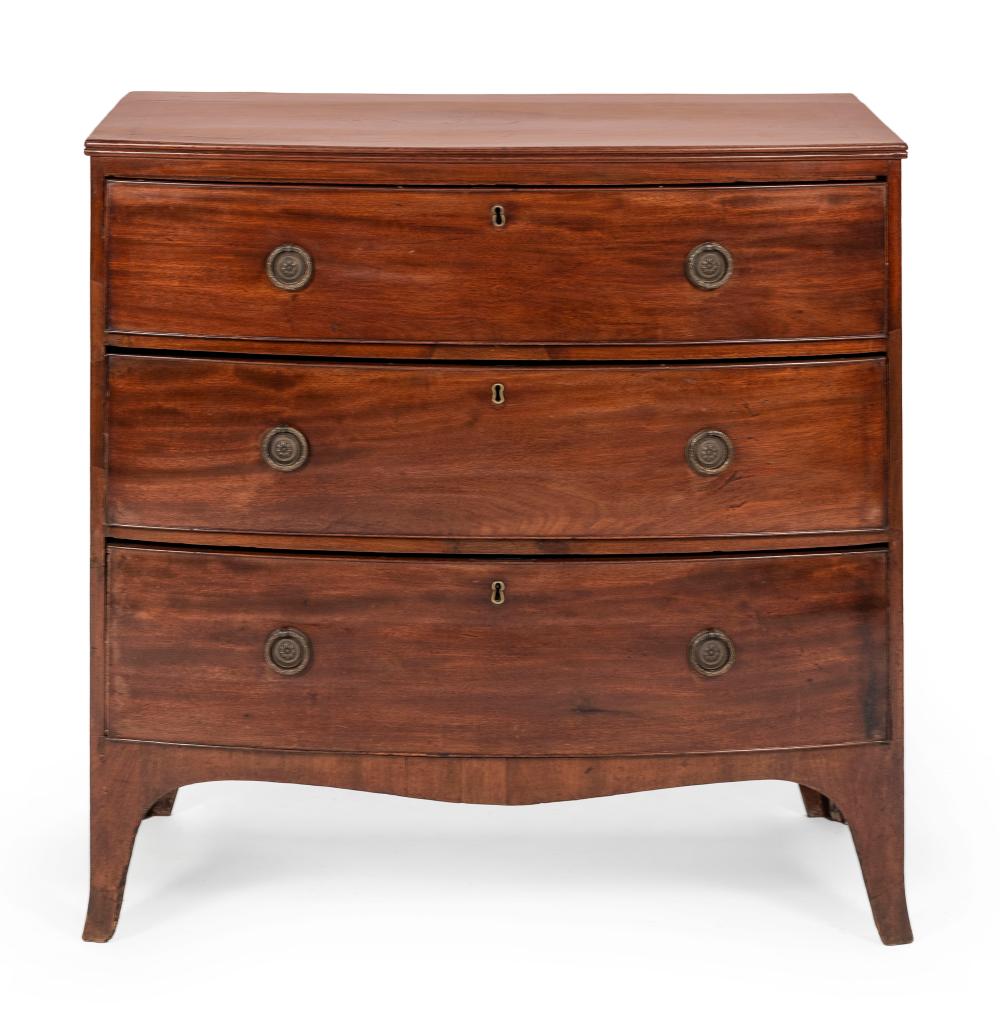 ENGLISH BOWFRONT BUREAU CIRCA