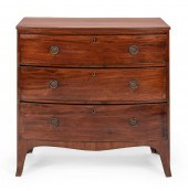 ENGLISH BOWFRONT BUREAU CIRCA