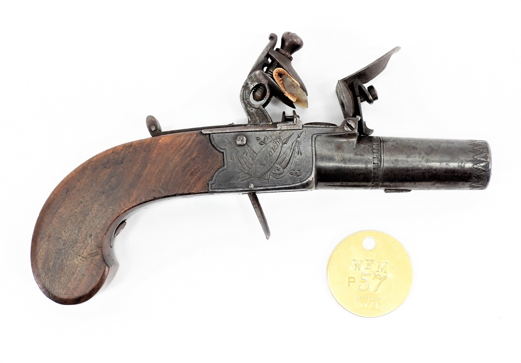 ENGLISH BOXLOCK FLINTLOCK PISTOL