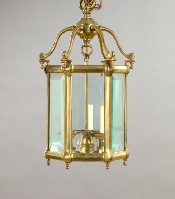 English Brass and Beveled Glass