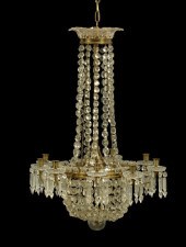 English Brass and Cut Glass Ni