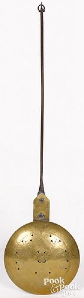 ENGLISH BRASS AND IRON BEDWARM