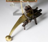ENGLISH BRASS AND IRON TABLE T