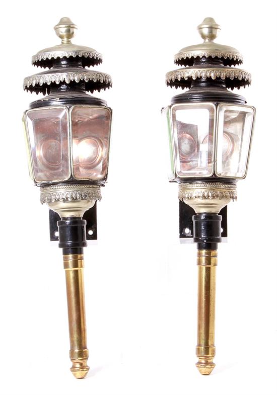 English brass and silverplate coach