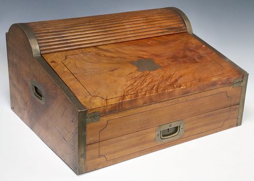 ENGLISH BRASS-BOUND &AMP; INLAID