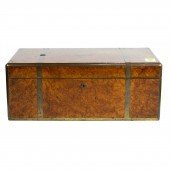 ENGLISH BRASS BOUND BURLWOOD L