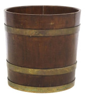 ENGLISH BRASS-BOUND COOPERED O