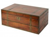 ENGLISH BRASS-BOUND LAP DESKEn