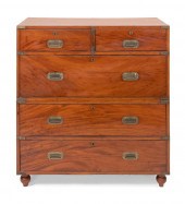 ENGLISH BRASS-BOUND MAHOGANY C