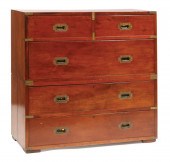 ENGLISH BRASS-BOUND MAHOGANY C