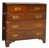ENGLISH BRASS-BOUND MAHOGANY C