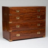 ENGLISH BRASS-BOUND MAHOGANY C