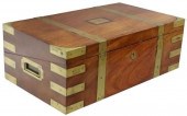 ENGLISH BRASS-BOUND MAHOGANY C