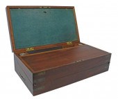 ENGLISH BRASS-BOUND MAHOGANY C