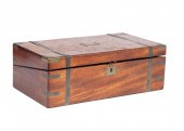 ENGLISH BRASS BOUND MAHOGANY L