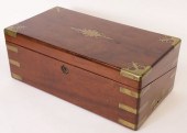 ENGLISH BRASS BOUND MAHOGANY L
