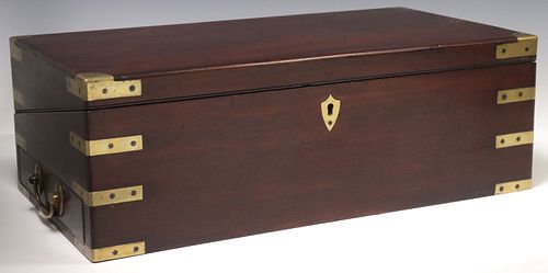 ENGLISH BRASS-BOUND MAHOGANY