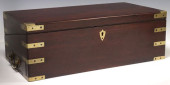 ENGLISH BRASS-BOUND MAHOGANY T