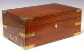 ENGLISH BRASS-BOUND MAHOGANY W