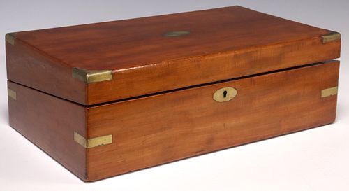 ENGLISH BRASS-BOUND MAHOGANY