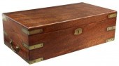 ENGLISH BRASS-BOUND MAHOGANY W