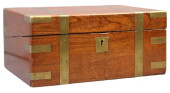 ENGLISH BRASS-BOUND MAHOGANY W