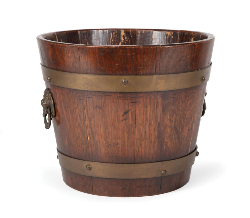ENGLISH BRASS-BOUND OAK