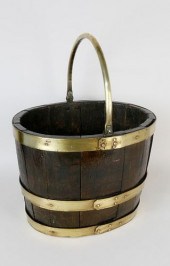 ENGLISH BRASS BOUND OAK NAUTIC