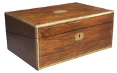 ENGLISH BRASS-BOUND ROSEWOOD W