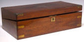 ENGLISH BRASS-BOUND ROSEWOOD W