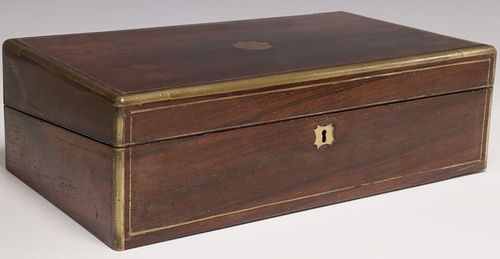 ENGLISH BRASS-BOUND WRITING