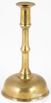 ENGLISH BRASS CANDLESTICK, LAT